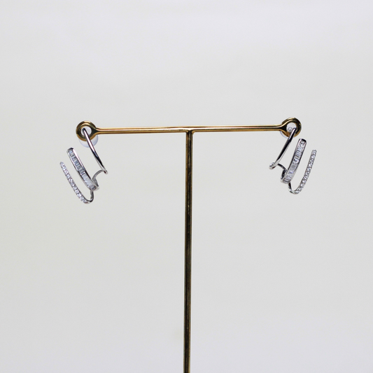 .32cts Triple loop earrings