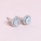 Round illusion stud earrings