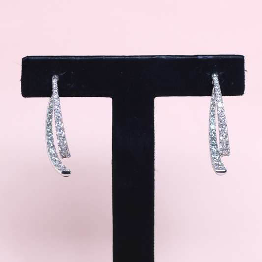 2.37cts Lab-grown Two-way Dangling earrings