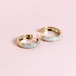 1.77cts Round cut Lab-grown Hoop earrings