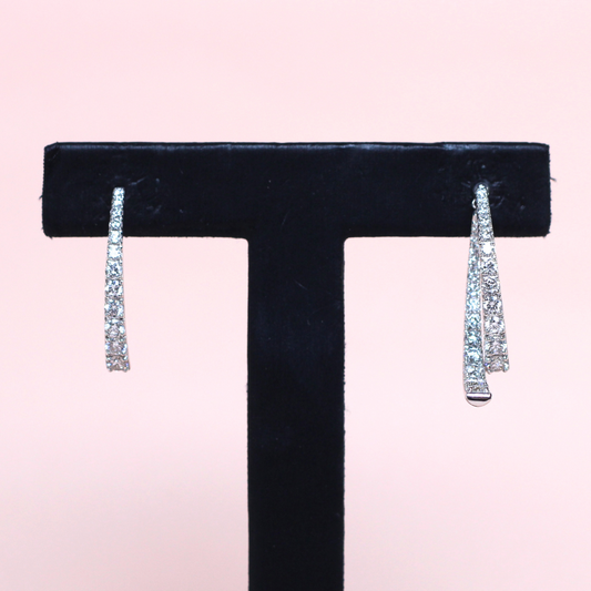 2.37cts Lab-grown Two-way Dangling earrings