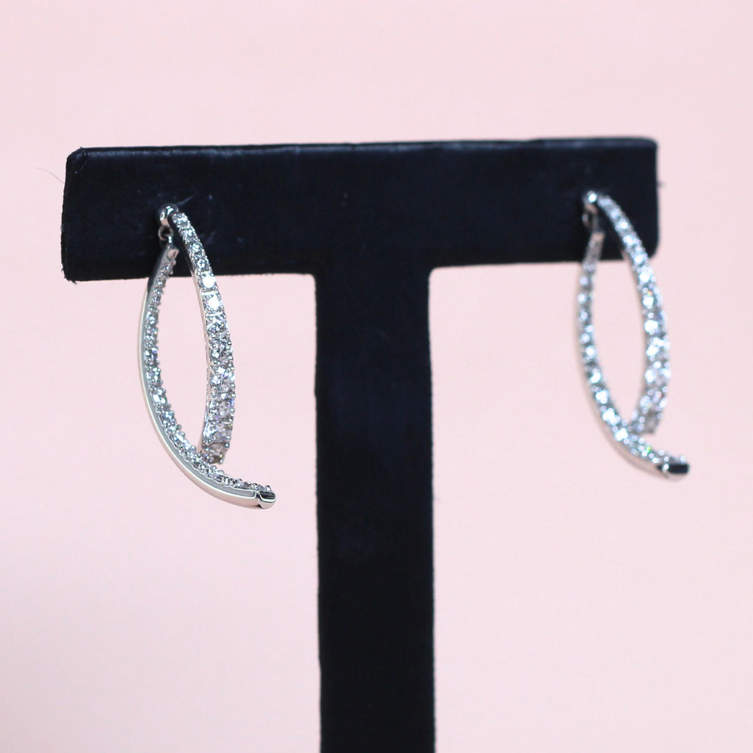 2.37cts Lab-grown Two-way Dangling earrings