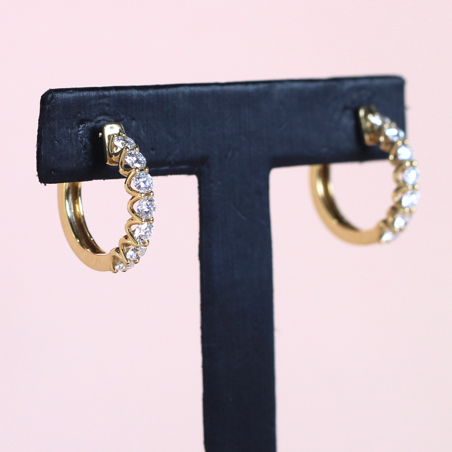 .79cts Round cut Lab-grown Hoop earrings
