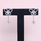 1.27cts Lab-grown Butterfly Dangling earrings