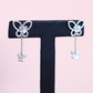 1.27cts Lab-grown Butterfly Dangling earrings