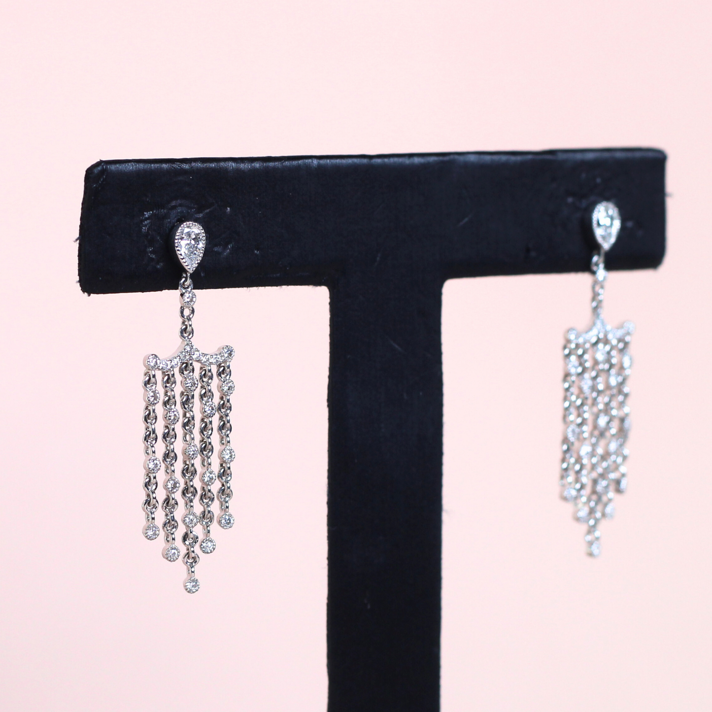 .70cts Lab-grown Chandelier Dangling earrings
