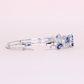 Sapphire and diamond cluster bangle