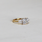 2.99cts Princess cut Lab-grown trilogy ring