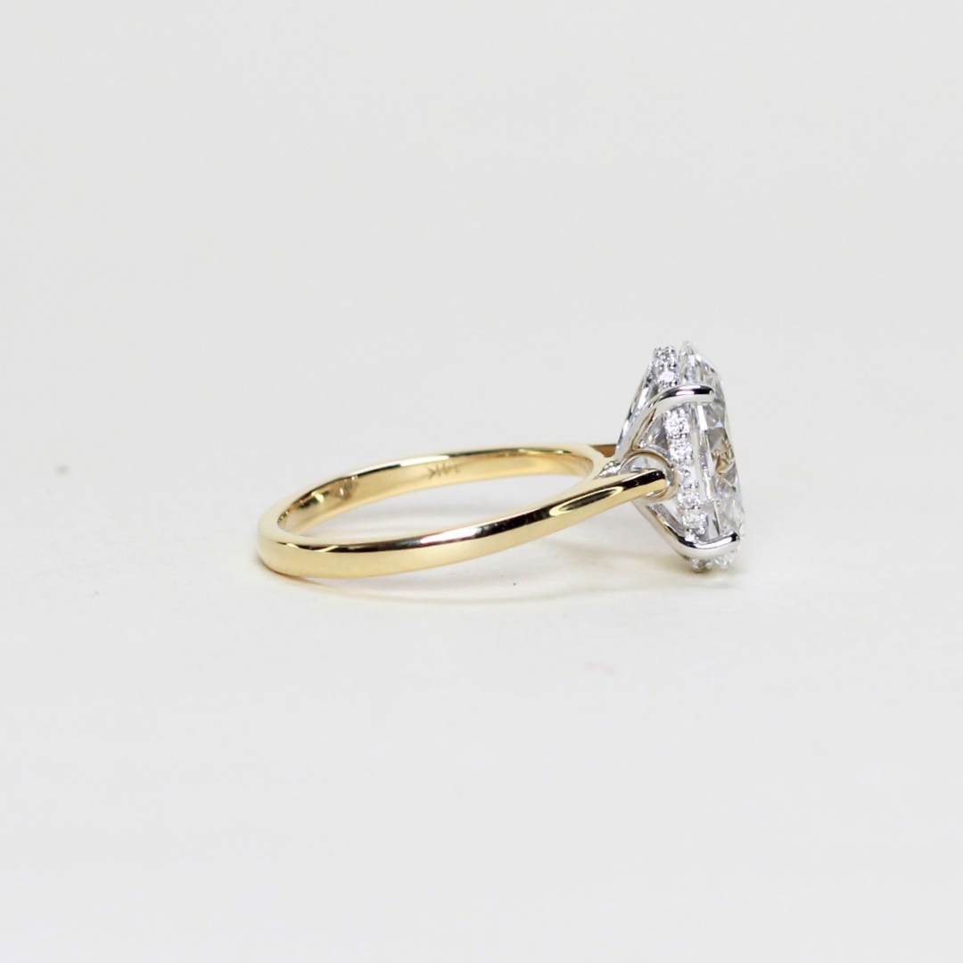 3cts Oval Lab-grown Solitaire ring