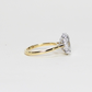 3cts Oval Lab-grown Solitaire ring