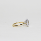 3cts Oval Lab-grown Solitaire ring