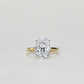 3cts Oval Lab-grown Solitaire ring