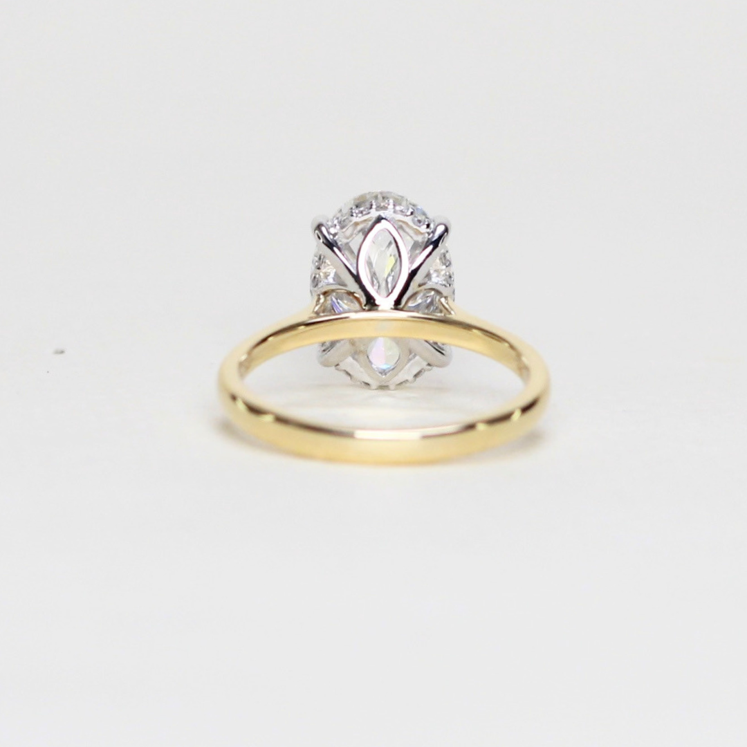 3cts Oval Lab-grown Solitaire ring