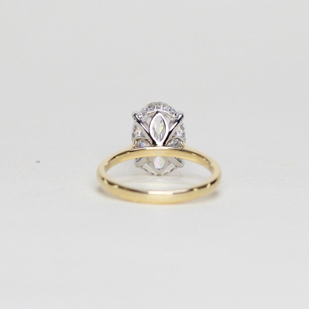 3cts Oval Lab-grown Solitaire ring