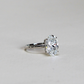 4.08ct Oval  Lab-grown Solitaire Ring