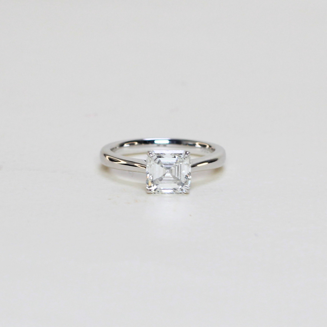 2.08cts Asscher lab-grown ring