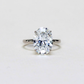 4.08ct Oval  Lab-grown Solitaire Ring