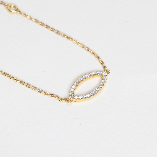 .40cts Evil eye station necklace