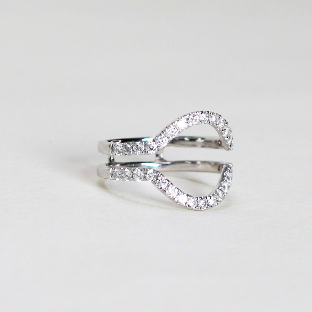 .40cts Half eternity jacket ring