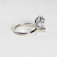 4.08ct Oval  Lab-grown Solitaire Ring