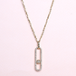 .41cts Round cut Lab-grown Paperclip Illusion necklace