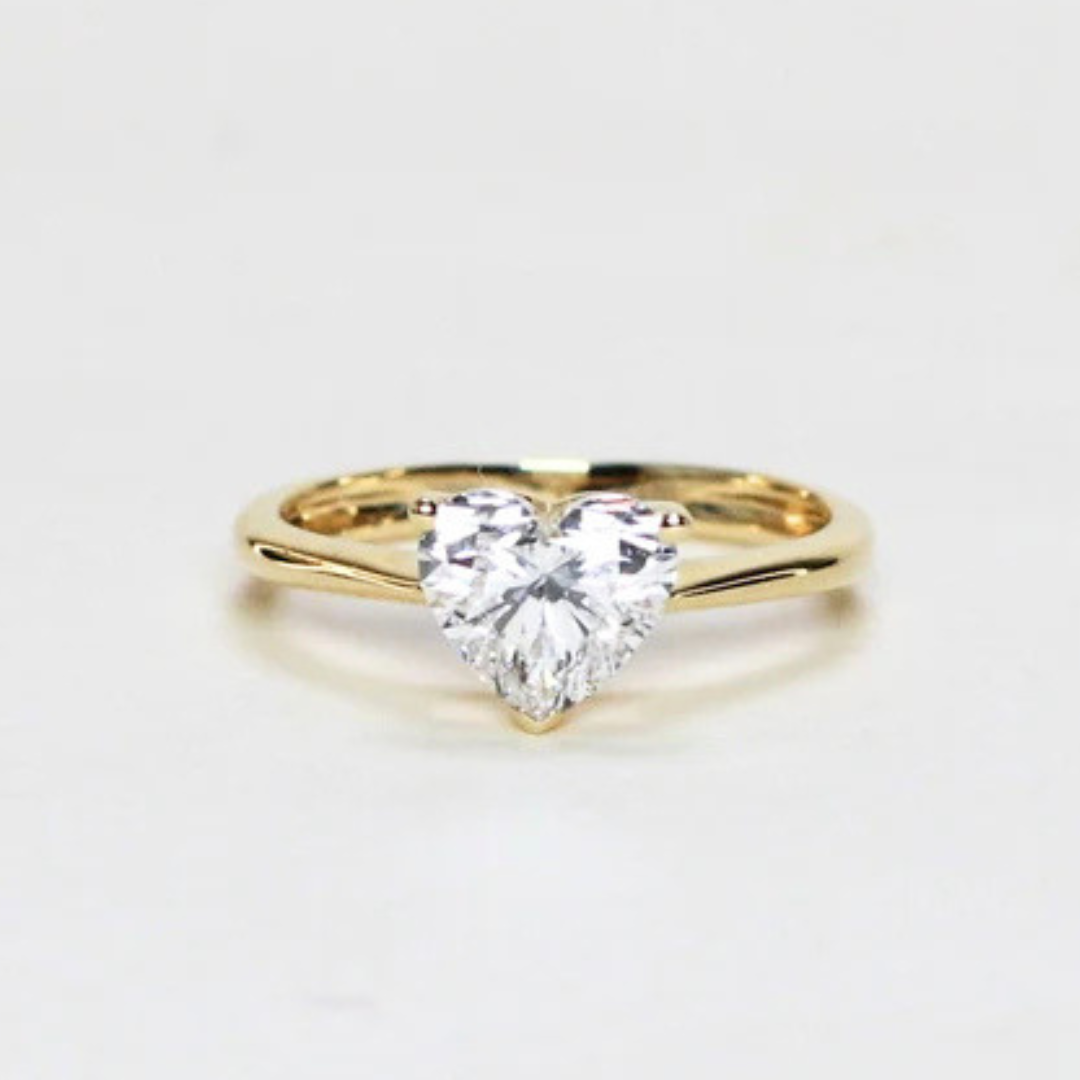 1.53cts Heart lab-grown ring