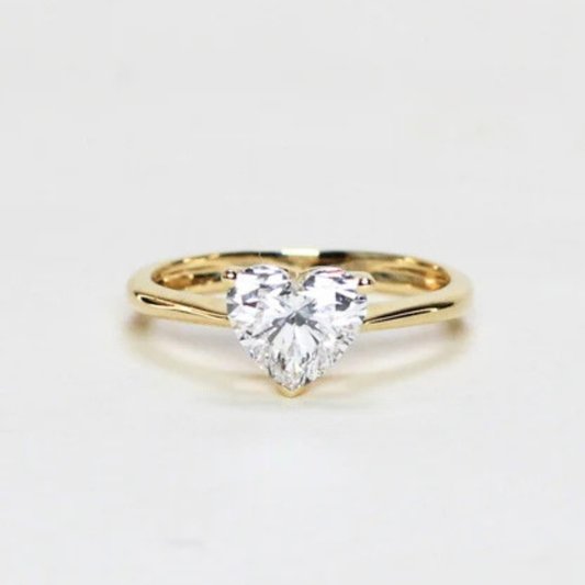1.53cts Heart lab-grown ring