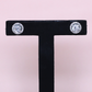 1.244 Round cut Lab-grown Stud earrings with halo