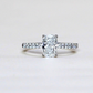 1.40cts Elongated Cushion Pavé lab-grown ring