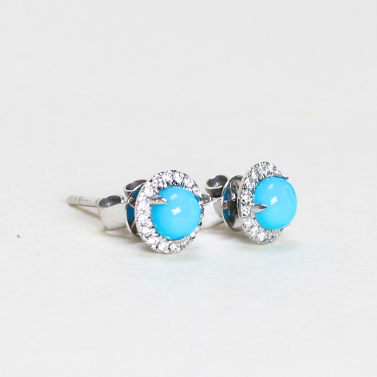 .49ct Turqouise stud earrings
