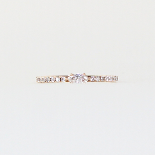 Dainty Marquise diamond ring in Pave setting