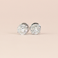 1.16cts Round Pie-cut stud Diamond earrings