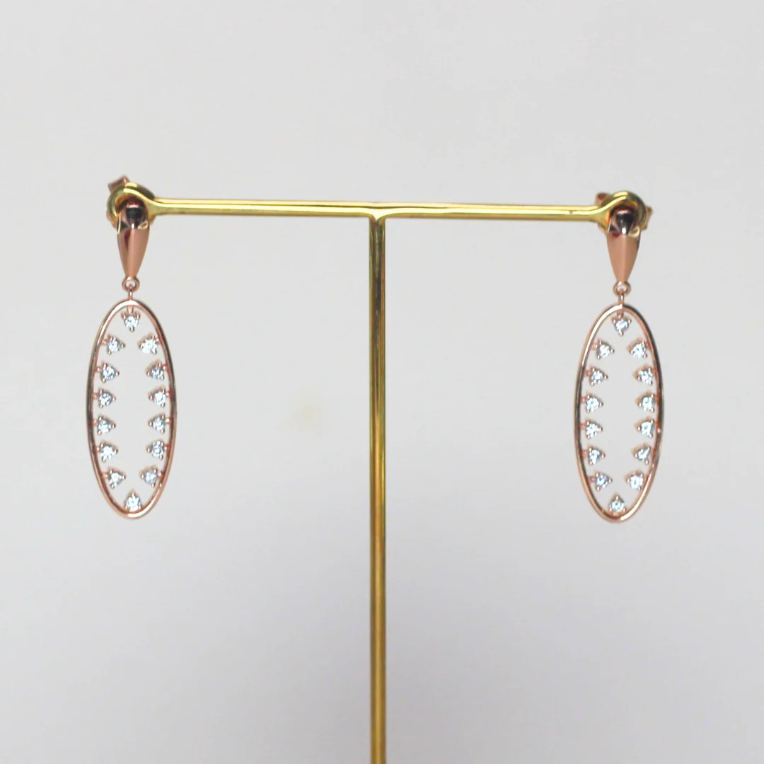 .40cts Elongated Oval earrings