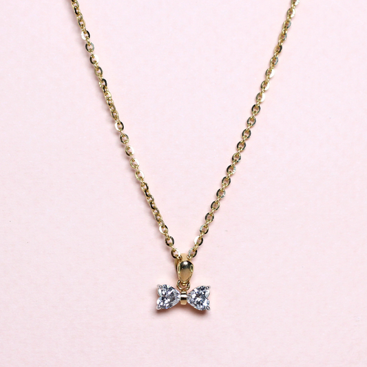 .53cts Heart cut Lab-grown Bowtie necklace
