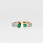 .55cts Emerald open ring