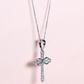 0.571cts Round cut Lab-grown Cross necklace