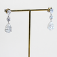 6.70cts Multi-shape Pear Lab-grown dangling earrings