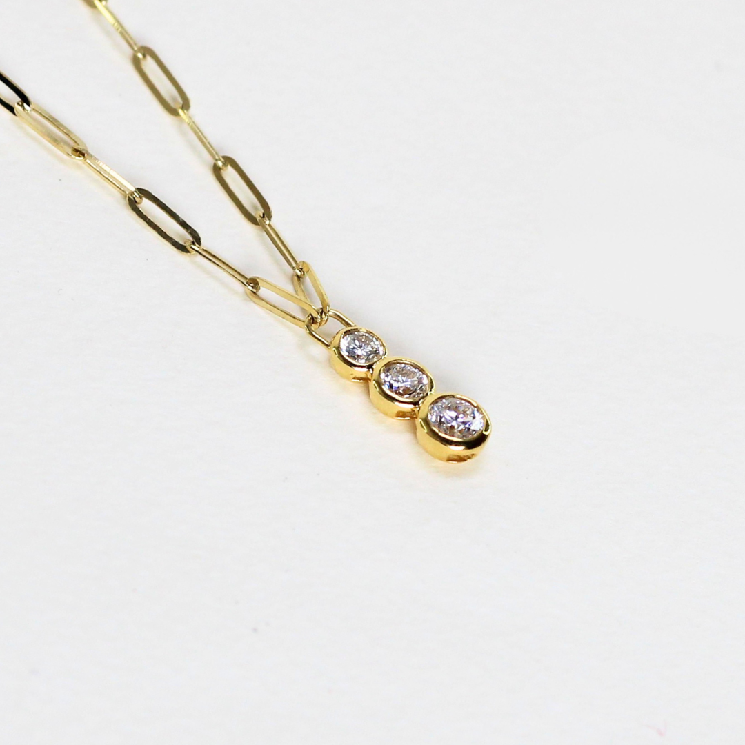 .63cts Graduated 3-stone Necklace