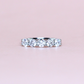 1.62cts 5-stone Round cut  Lab-grown Pavé ring