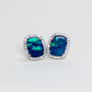 1.58cts Natural Blue Opal Doublet stud