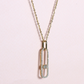 .41cts Round cut Lab-grown Paperclip Illusion necklace