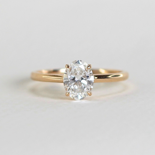 1ct Oval cut Solitaire ring