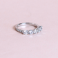1.62cts 5-stone Round cut  Lab-grown Pavé ring