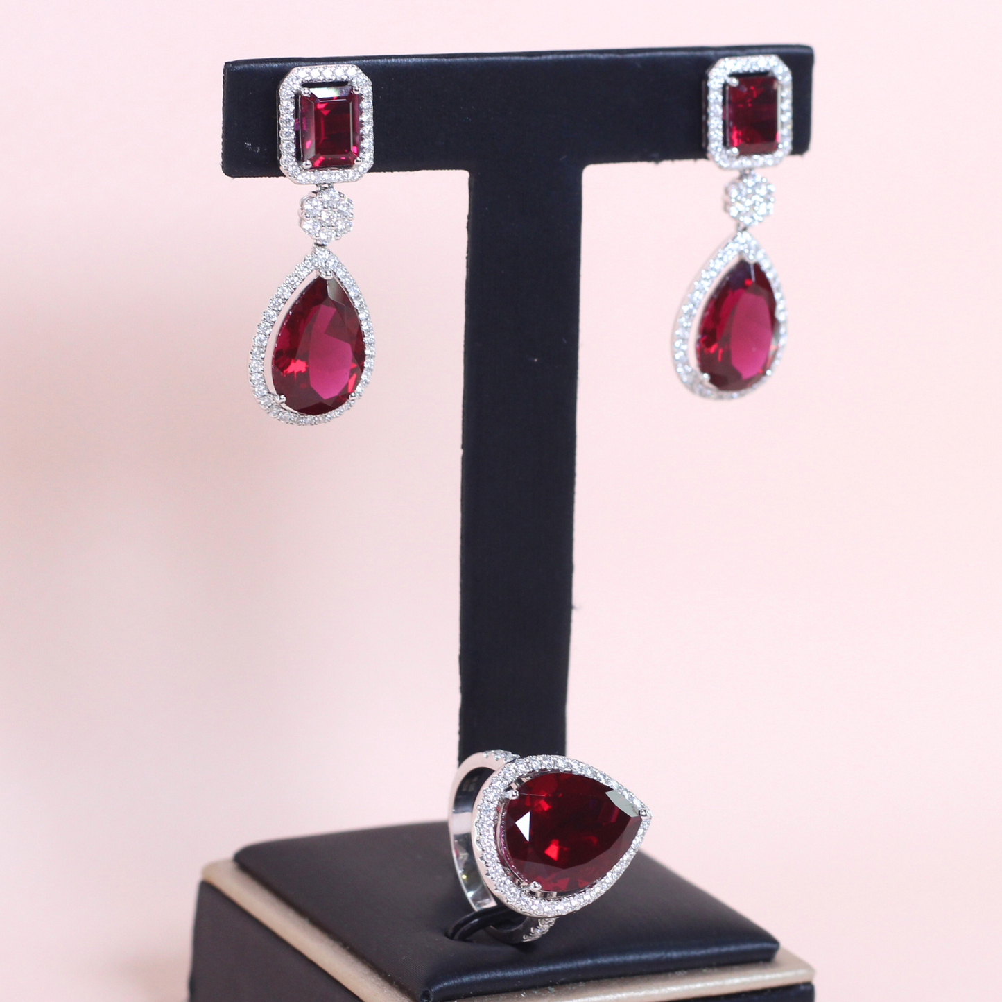 Ruby jewelry set