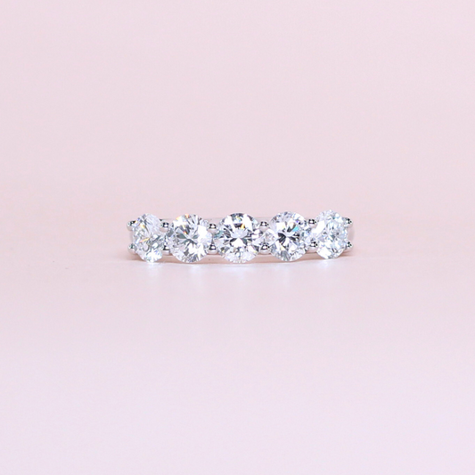 1.25cts 5 stone lab-grown diamond ring