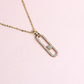 .41cts Round cut Lab-grown Paperclip Illusion necklace