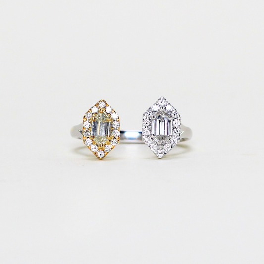 .85cts Hexagon-shape open ring