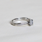 .83cts round cut half eternity lab-grown modified ring