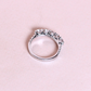 1.62cts 5-stone Round cut  Lab-grown Pavé ring