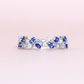 Sapphire and diamond cluster ring